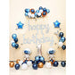Beishida Silver Happy Birthday Balloon Banner 16 Inch Foil Mylar Birthday Letter Balloon Sign Hand Write Happy Birthday Balloons