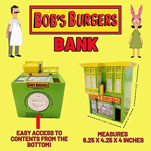 Bob'S Burgers Piggy Bank Merchandise - Collection For Fans As An Exclusive Bob'S Burgers Fans - A Gift For Adults And Children - Officially Licensed