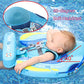 Luckclubtojoy Mambobaby Float with Canopy UPF 50+, Solid Non Inflatable Baby Pool Float with Tail, Infant Waist Swim Ring Swim T