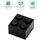 Unirolic Classic Building Bricks Set, 100 Piece 2X2 Basic Building Blocks Stem Creative Building Toys Compatible With All Major Brands(Black)