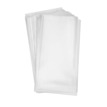 200 Clear Plastic Cello Bags 4x9 with 4 Twist Ties 6 Mix Colors - 1.4 mils Thick OPP Cellophane Treat Bags for Gift Wrapping Pac