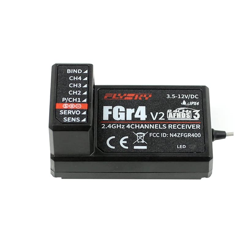 GoolRC Flysky FS-FGr4 V2 Receiver 2.4Ghz 4CH AFHDS3 Receiver for Flysky Noble FS-NB4 Transmitter