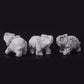 Justinstones Carved Natural White Howlite Gemstone Elephant Healing Guardian Statue Figurine Crafts 2 Inch