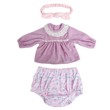 Wooroy Reborn Baby Doll Clothes 20 Inch For 17-20 Inch Reborn Doll Girl Purple Reborn Baby Dolls Outfits Reborn Baby Clothing Baby Sets