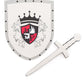 Little Adventures Foam Pretend Play Toy Sheild & decorative replica blade Set (Red Knight)