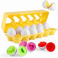 Banni Montessori Egg Matching Game For Toddlers & Preschoolers  12 Colourful Egg Halves With Matching Tray  Early Learning Act