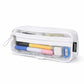 Stodern Clear Transparent Pencil Pouch, Double Zipper PVC Pouch for Board Exam, Transparent Stationery Organizer for School, Pen