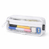 Stodern Clear Transparent Pencil Pouch, Double Zipper PVC Pouch for Board Exam, Transparent Stationery Organizer for School, Pen