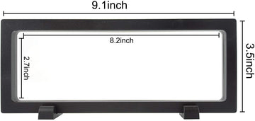 Rechiato 4-Piece 3D Floating Display Cases, 9.1''3.5''0.8'', Military Challenge Coin & Medallion Holder