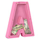 Wooden Letter Piggy Bank,Personalized Creative Twenty-Six English Alphabet Storage Tank,Coin Bank Perfect Decor,Unique Gift Or S