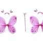Ak Anolihk Net Fairy Butterfly Wings Costume For Baby Girl (2Pc Dark Pink Wings)