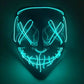 Boolavard Halloween Mask LED Light up Mask for Festival Cosplay Halloween Costume Masquerade Parties, Carnival, Gifts (Blue)