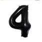 Atpata Funky Black Number Foil Balloons for Numeric Milestone Parties (40 INCH, 4)