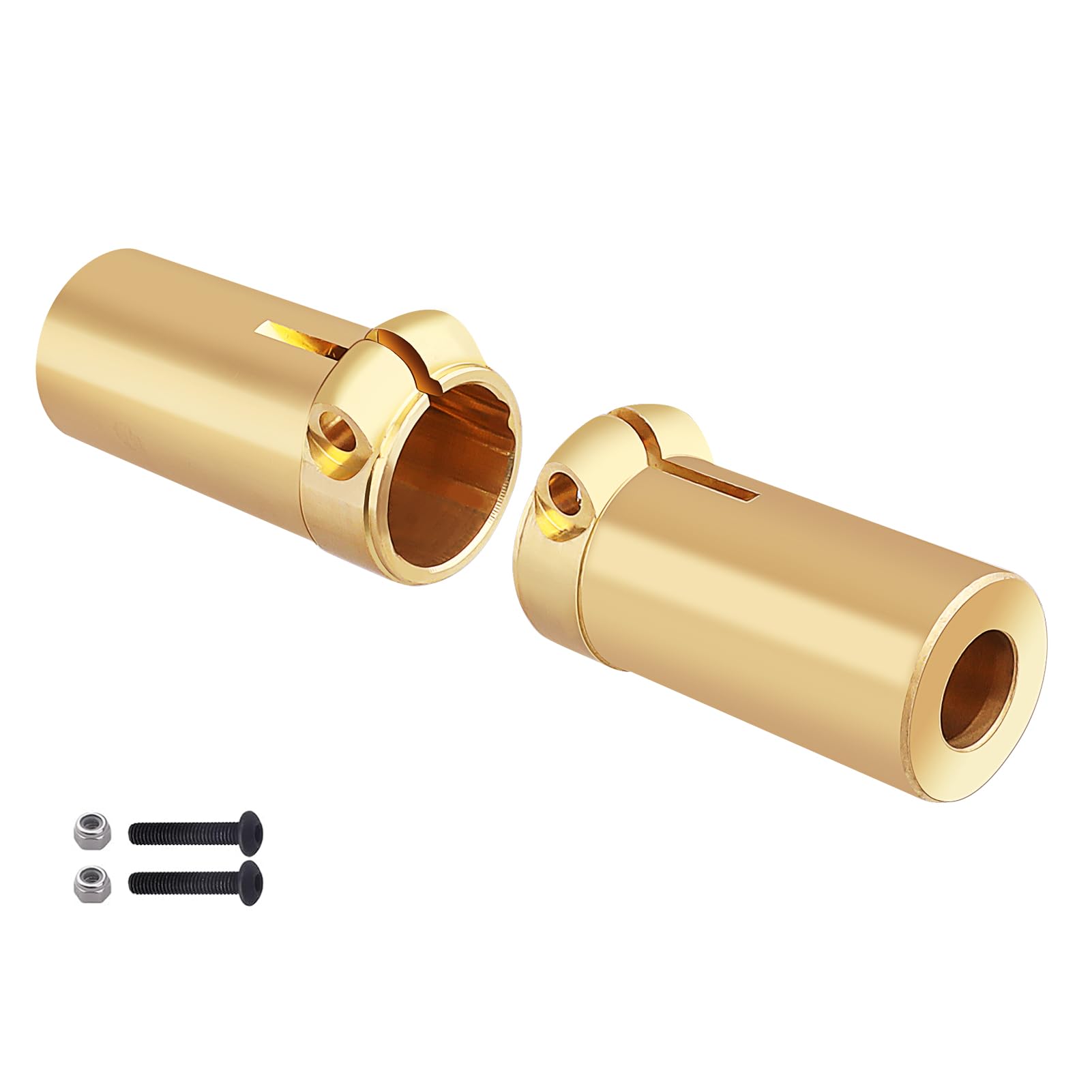 Heavy Duty Brass Rear Straight Axle Rear Lock-Out Adapter for 1:10 Axial SCX10 II 90046 RC Crawler Car Upgrades