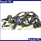 Hot Racing SCP14RR01 Aluminum Rock Racer Conversion Chassis (black) - Ax10