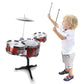 Jafatoy Small Plastic Drum Set Toy For Kids Age 3 - 6 Years Old Toy Musical Instruments Playing Rhythm Beat Toy Great Gift For Boys Girls