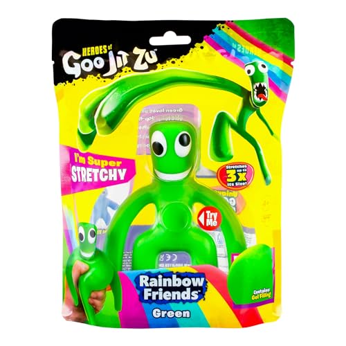 Heroes Of Goo Jit Zu Rainbow Friends, Green | The Multiplayer, Kid-Friendly Horror Story Experience | Super Stretchy Goo Filled Toy Figure | Stretches Up To 3X Its Size