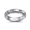 HOOHWE Spinner Rings for Anxiety,S925 Sterling Silver Fidget Anxiety Worry Relieving Boredom ADHD Autism Band Rings for Teen (3-
