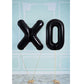 Toniful 40 Inch Large Black X Letter Balloons Jumbo Helium Balloons,Foil Mylar Big Alphabet Balloons For Birthday Party Annivers