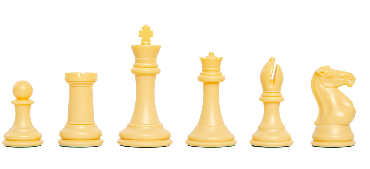 The House Of Staunton - Fischer Plastic Chess Set - Pieces Only - 4.0' King (Black & Natural)