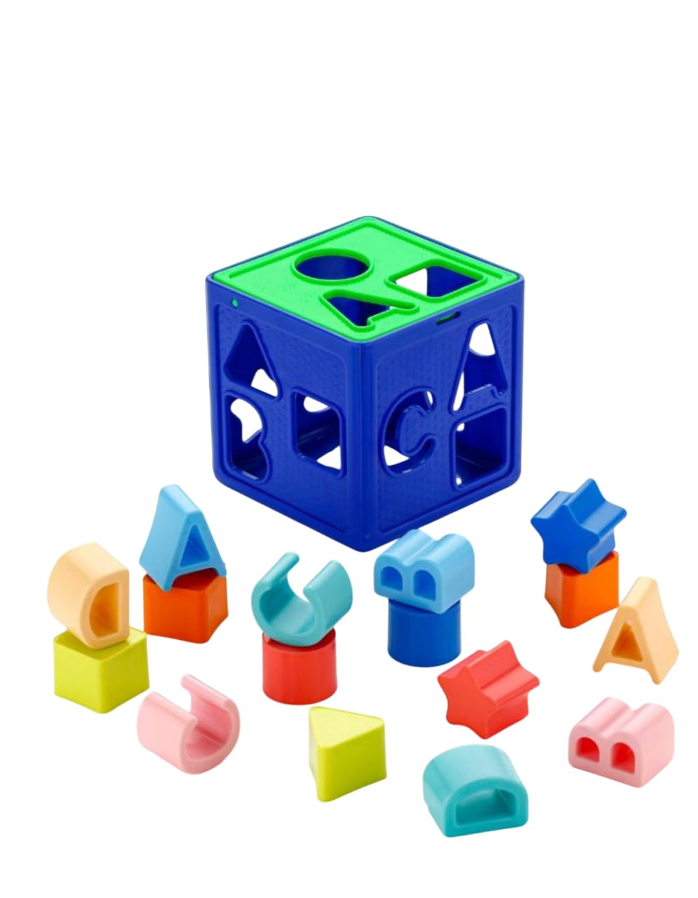 Zynquo By Jv Shape Sorting Cube Toy With 16 Pieces | Kids Educational Activity Toy With Shapes & Colors | Learning & Development