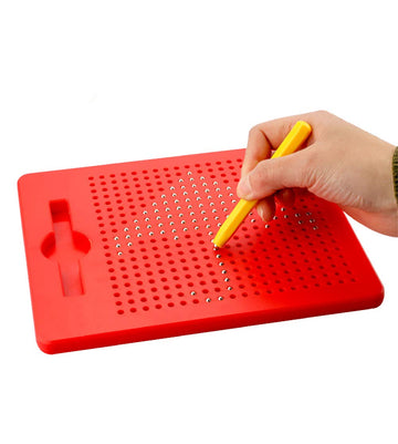 Magnetic Drawing Board - Push Peel Sensory Activity Board For Kids Ages 4-8 - Perfect Travel Toy, Magnetic Doodle Board For Kids Travel Activities