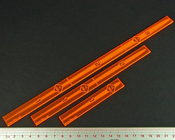 Litko Space Fighter Multi-Range Fire Gauge Set | Compatible With Star Wars: X-Wing | Set Of 3 (Fluorescent Orange)