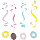 Donut Party Hanging Swirls  12 ct