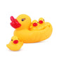 DTR Creation Squeezy Chu Chu Ducks  Duck Family Bath Toy Set with Sound  Soft & Safe Rubber Ducks for Kids & Babies  Yellow (