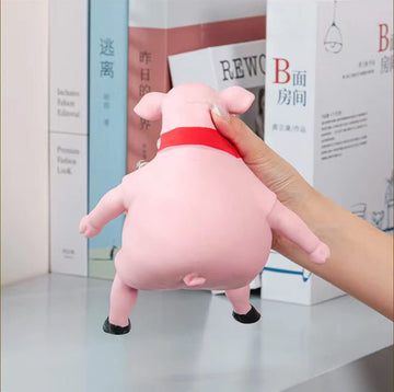 Yjhwlf Stretchy Glue-Sand Filled Rubber Pig, Latex Piglet Soft Decompression Doll Toy, Animal High-Elastic Stretchable Decompres