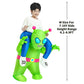 Jurosaica Inflatable Alien Costume For Kids/Teens,Funny Blow Up Riding Alien Costume,Halloween Alien Abduction Inflatable Costum