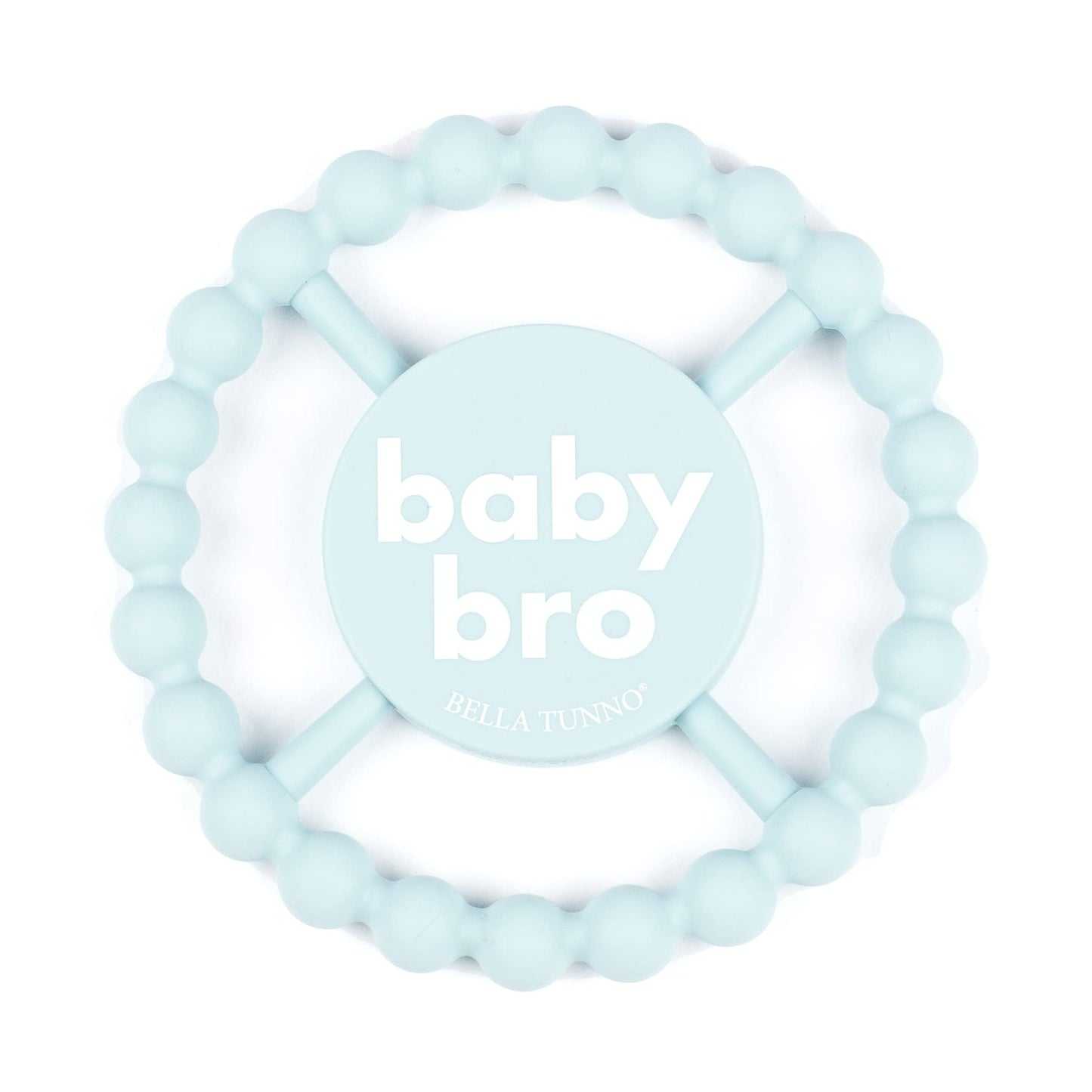 Bella Tunno Happy Teether For Boys - Soft & Easy Grip Baby Boy Teether Toy, Silicone Teether Ring To Help Soothe Gums, Non-Toxic And Bpa Free, Baby Bro