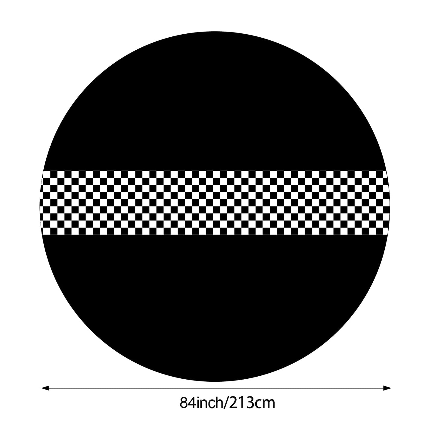 Oudain Cars Birthday Party Supplies Racing Party Decorations Round Racing Tablecloth Checkered Flag Table Covers Road Plastic Ta