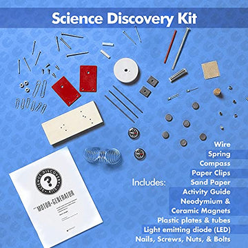 Dowling Magnets Science Discovery Kit: Electric Motor Generator. Science Experiments/Science Lab/Engineering Kit/Stem Kit/Physics For Kids And Teens/Electric Generator Kit. Item 731101.