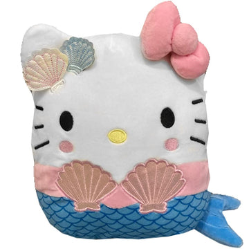 Squishmallow Official Kellytoy Sanrio Squad Squishy Stuffed Plush Toy Animal (Hello Kitty (Mermaid), 6.5 Inch)