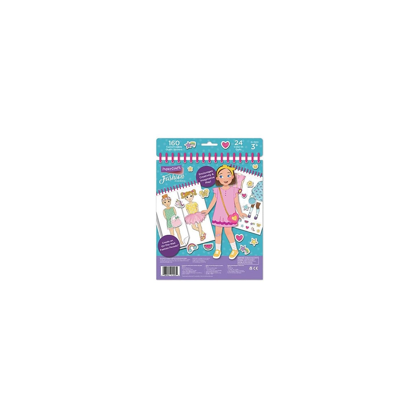 Educational Insights Papercraft Fashion Parade, Paper Dolls, Fashion Boutique Toy, Ages 3+