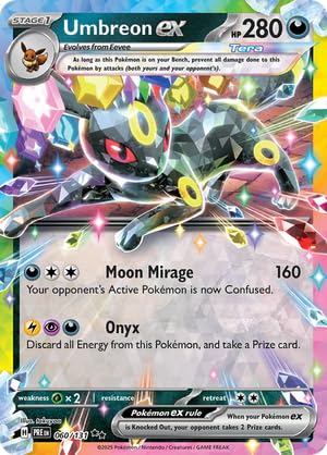 Pokemon - Umbreon ex 060/131 - Prismatic Evolutions - Double Rare - Foil Single Card