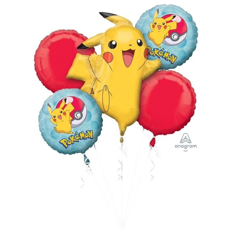 Amscan Bouquet Pokemon - Mylar Foil, Multicolor, Various Sizes, Model 3633401