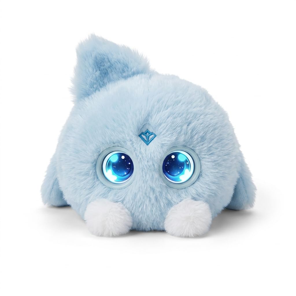 OKIVIVI AI Plush Toy Bag Charm with Voice Chat, LED Eyes and Touch Response