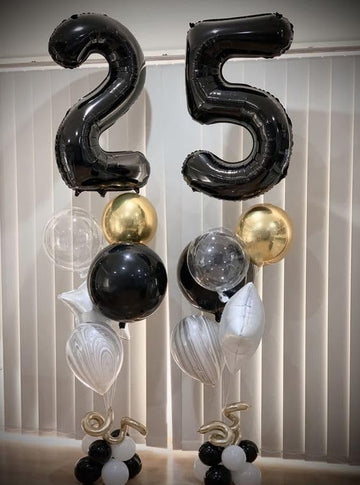 10 Balloon Number, Black Number 10Th Birthday Balloons 40 Inch, 10 Years Old Black Birthday Decorations For Boys Girls, 10Th Ann