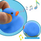 Bath Duck Toys 16 Pcs Blue Mini Rubber Ducks Squeak And Float Duckies Baby Shower Toy Party Decoration For Toddlers Boys Girls