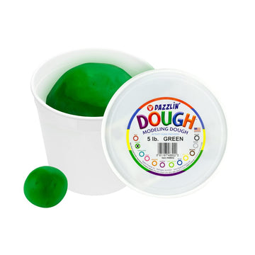 Hygloss Play Modeling Dough - Green Dough Unscented - Safe & Non-Toxic For Kids Arts & Crafts - Party Favors - Classroom Supplies - 5Lb