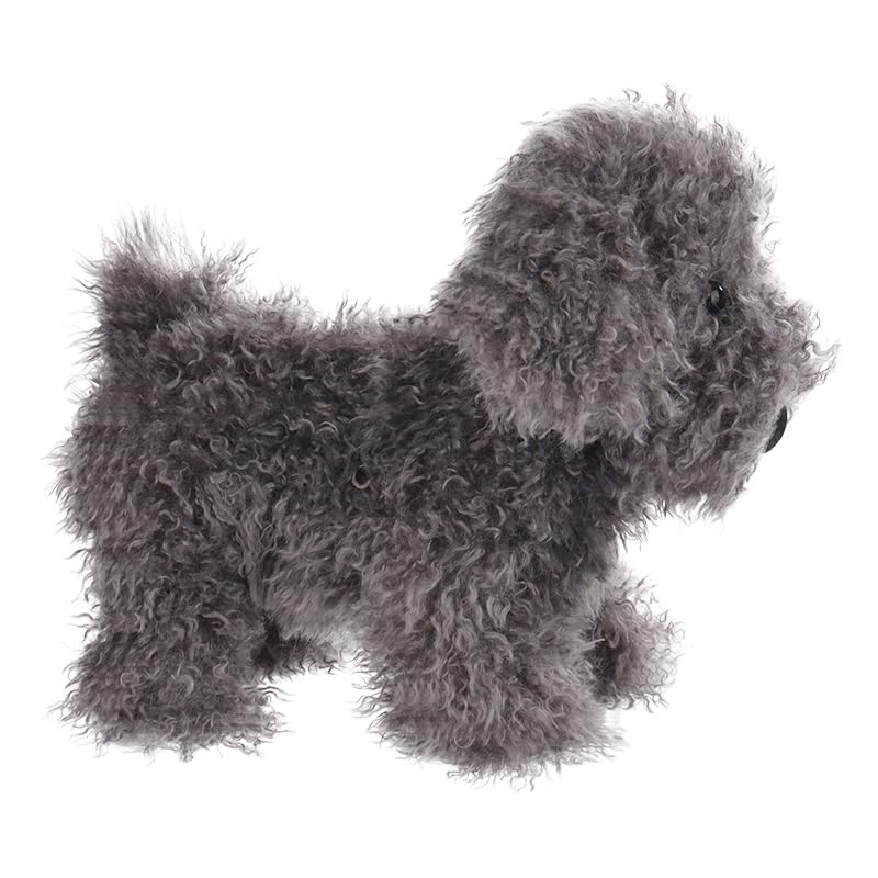 Apricot Lamb Toys Plush Dark Grey Poodle Dog Puppy Stuffed Animal Soft Cuddly Perfect For Child 8.3 Inches
