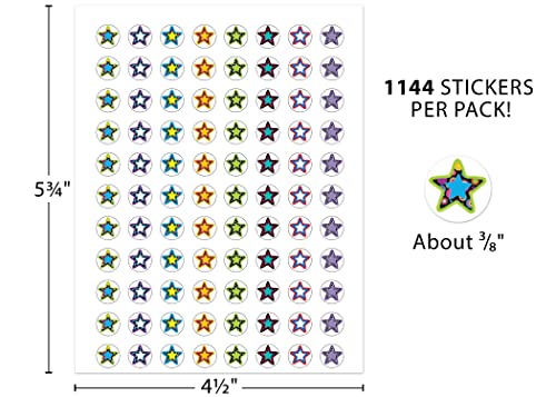 Teacher Created Resources Fancy Stars 2 Mini Stickers Valu-Pak, 1144 Pieces