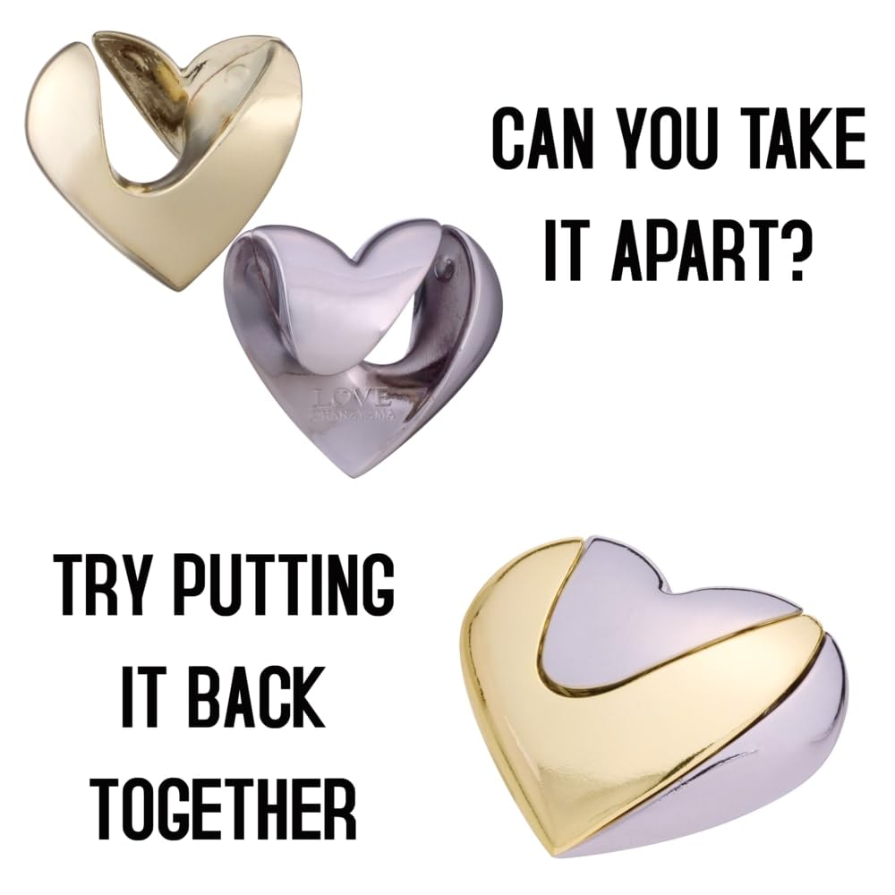 BePuzzled | Love Hanayama Metal Brainteaser Puzzle Mensa Rated Level 1  for Ages 12 and Up