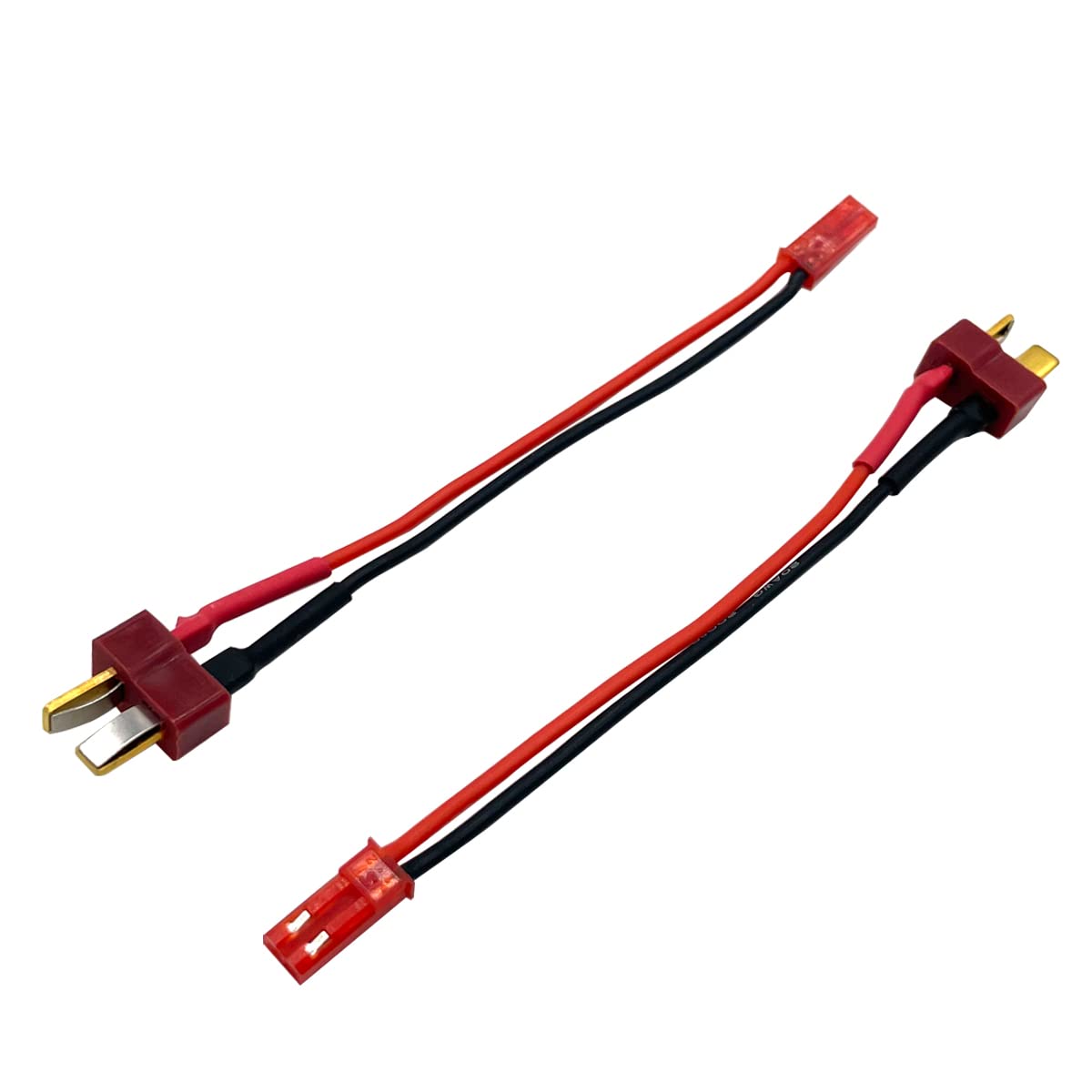 2Pairs T Plug to JST Connector Male Female with 20AWG 10cm Silicone Cable Wire Adapter for RC FPV ESC Speed Controller Lipo Batt