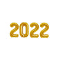 Shopping Time 2022 Number Foil Balloons  (16 Inch)  Golden