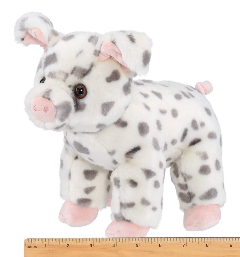Bearington Hamilton Plush Spotted Pig Stuffed Animal, 10 Inches