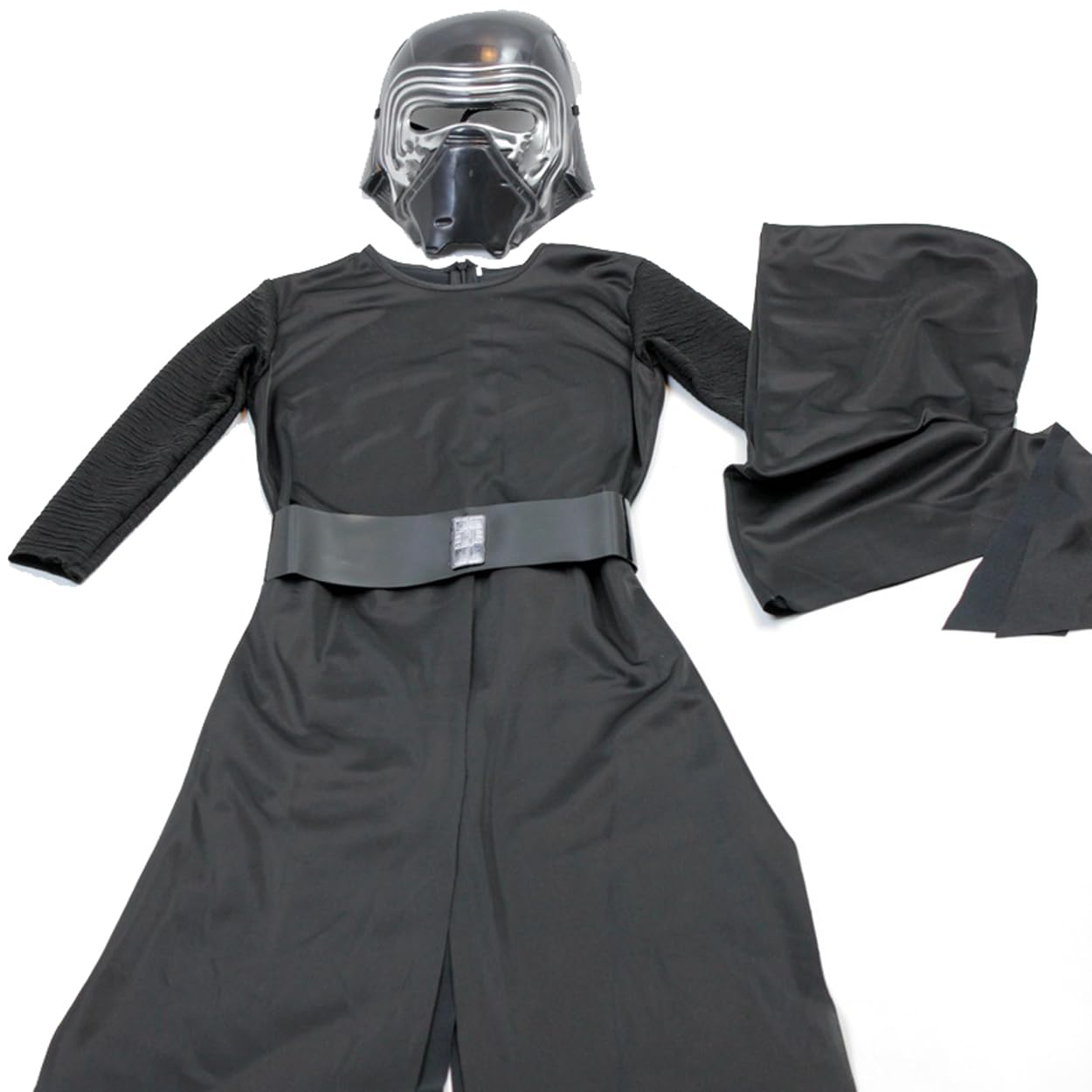 Boys Ben Solo Cosplay Kylo Ren Costume for Kids Jedi Robe with Mask Halloween Outfits (Black  8-10Y)