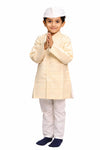 Pandit Jawaharlal Nehru Kids Fancy Dress Costume with Nehru Cap/Jawaharlal Nehru Costume for Kids  Independence Day Fancy Dress